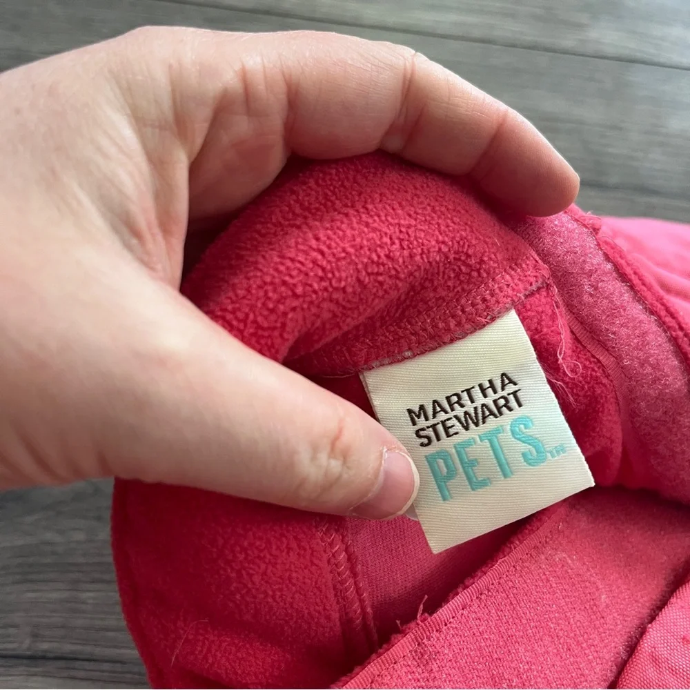 Martha Stewart Pets Quilted Pink Dog Jacket Fleece Lined Size Small
